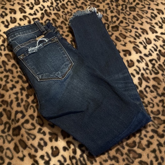 2 for $35 KanCan Jeans Mid Rise Ankle Distressed Skinny Jeans Women’s Size 0 - Picture 15 of 16